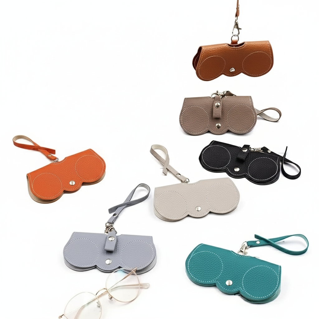 Capa De Óculos De Couro PU Pendurada