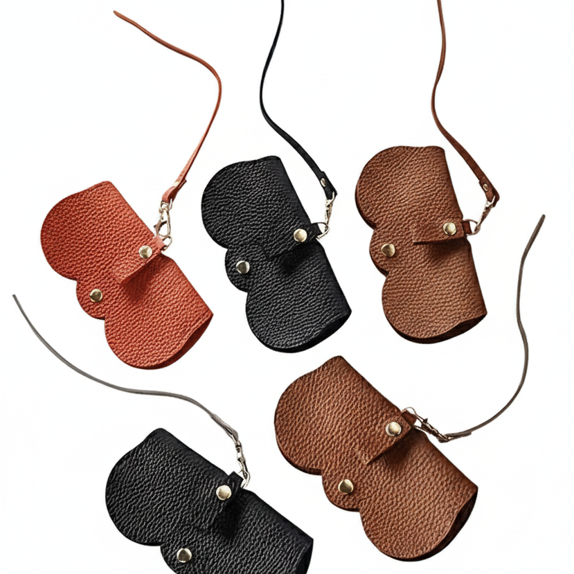 Capa De Óculos De Couro PU Pendurada